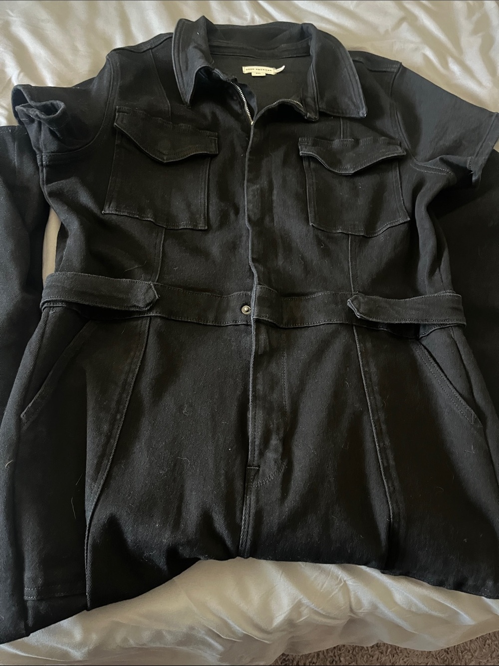 Good American Black jeans jumpsuit